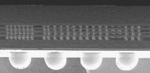 Cross section of Samsung's TSV chips
