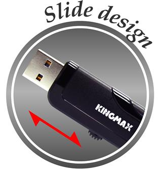 Kingmax PD-02 with slide-out USB connector