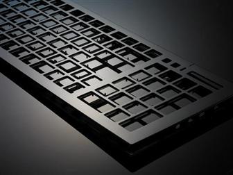 A RHCM keyboard with a high-gloss surface
