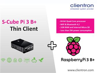 Clientron debuts its first cost-effective thin client with Raspberry Pi 3 B+ platform