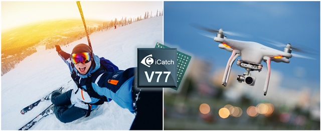 V77, AI Imaging SoC designed for wearable cameras applications. Photo: iCatch Technology