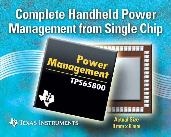 TI introduces integrated handheld power management IC
