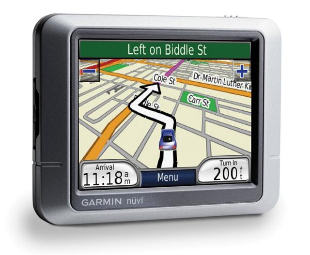 The Garmin nuvi 200 GPS navigation device