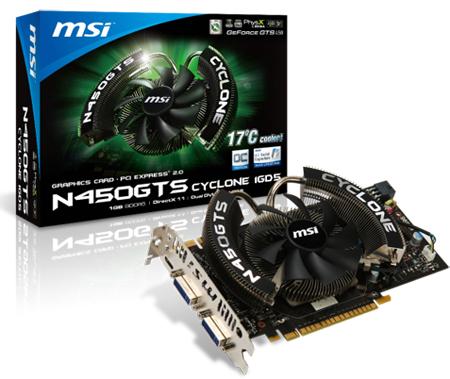 MSI N450GTS Cyclone series graphics card