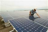 A PV system set up on the roof an AUO factory in central Taiwan