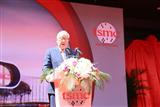 TSMC chairman Morris Chang at the ceremony to mark the start of equipment move-in at the company's