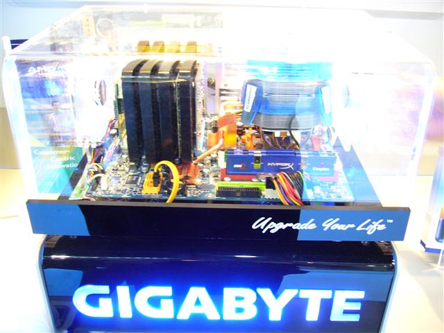 Gigabyte demos a new AMD 790 chipset motherboard