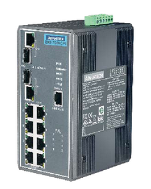 Advantech's EKI-2525P PoE switches feature a compact size and support 4 PoE ports at 15.4W of power per port.