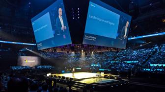 Satya Nadella, CEO of Microsoft, sent his greetings and said in Worldwide Partner Conference to describe the importance of Microsoft partnership.