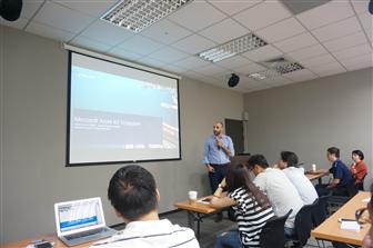 Hector Garcia Tellado, Microsoft senior program manager, described IoT certification program for Taiwan partners.