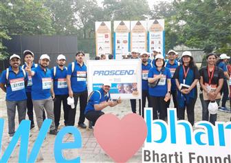 The staff of Proscend attend the 11th edition of Airtel Delhi Half Marathon
