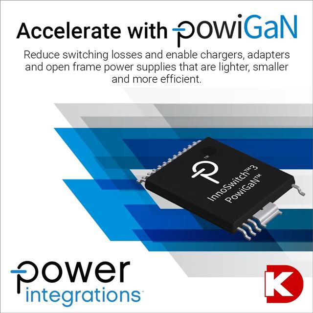 Digi-Key has joined with Power Integrations to offer the InnoSwitch3 IC family, as part of its Power Focus campaign.