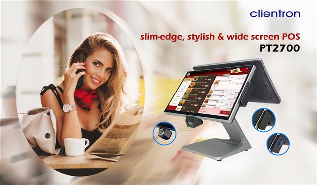 Clientron is thrilled to announce its latest POS system-PT2700 that is ready to launch in the market.