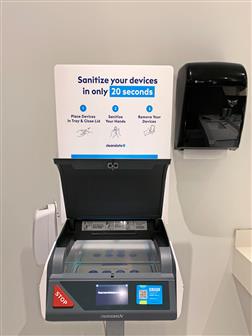 CleanSlate sanitizer is proven to improve handwashing behaviors at locations where it is deployed. Credit: CleanSlate UV