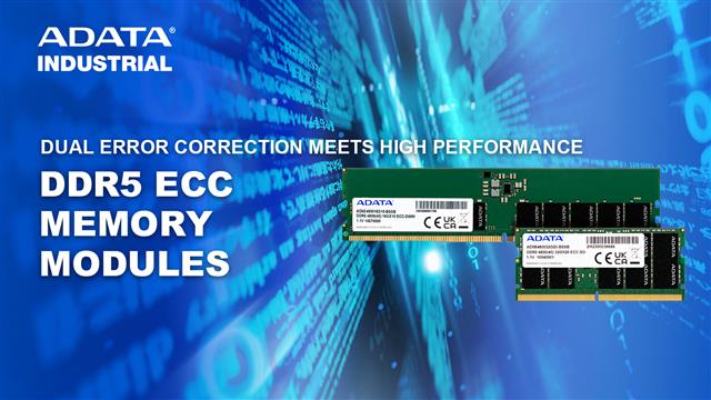 ADATA Industrial expends on its DDR5 series lineup with the launch of ECC modules.
