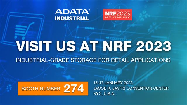 ADATA Industrial will showcase retail solutions at NRF 2023.