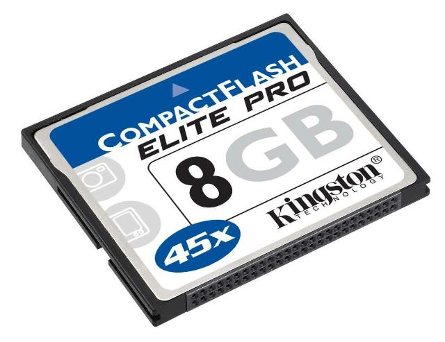 The 8GB CF Elite Pro from Kingston