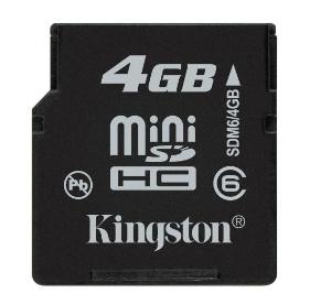 Kingston introduces 4GB miniSDHC card