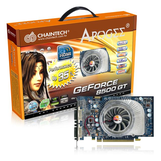 Chaintech GAE85GT graphics card based on Nvidia GeForce 8500GT